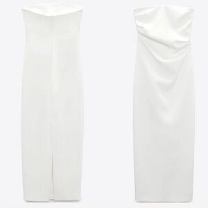 Zara Strapless Cream Dress
